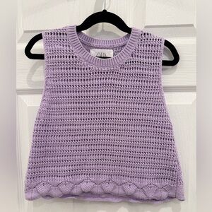 Zara Lavender Knit Top